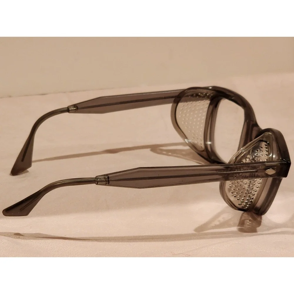 Vintage H.L. Bouton Co. Safety Glasses Bouton U-Fit Clear Lens Cable Temple Nice